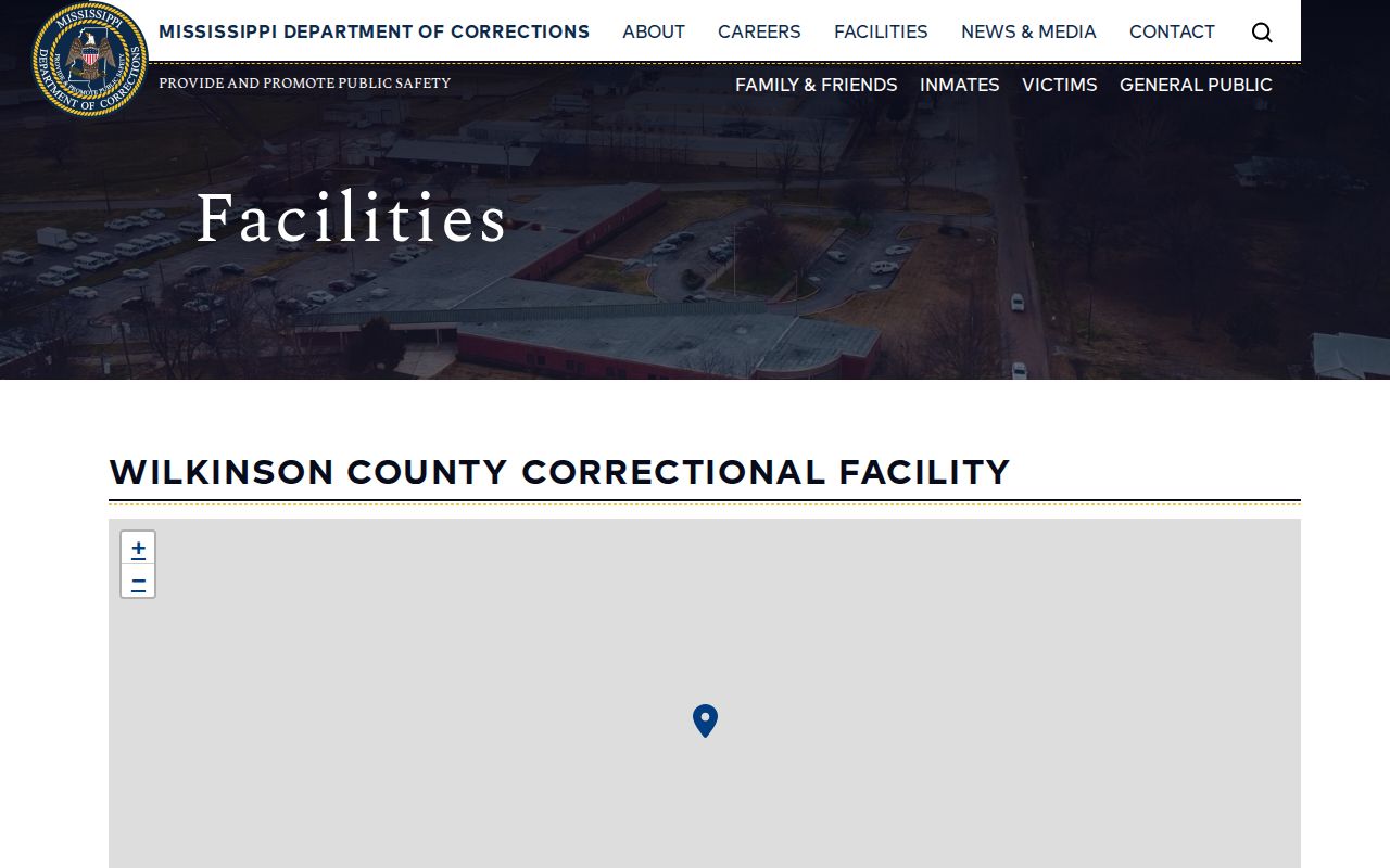 Wilkinson County state custody record distinction on the MDOC Wilkinson County Correctional Facility page